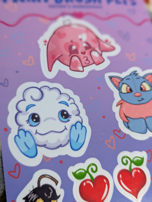 Paintbrush Pets Sticker Sheet