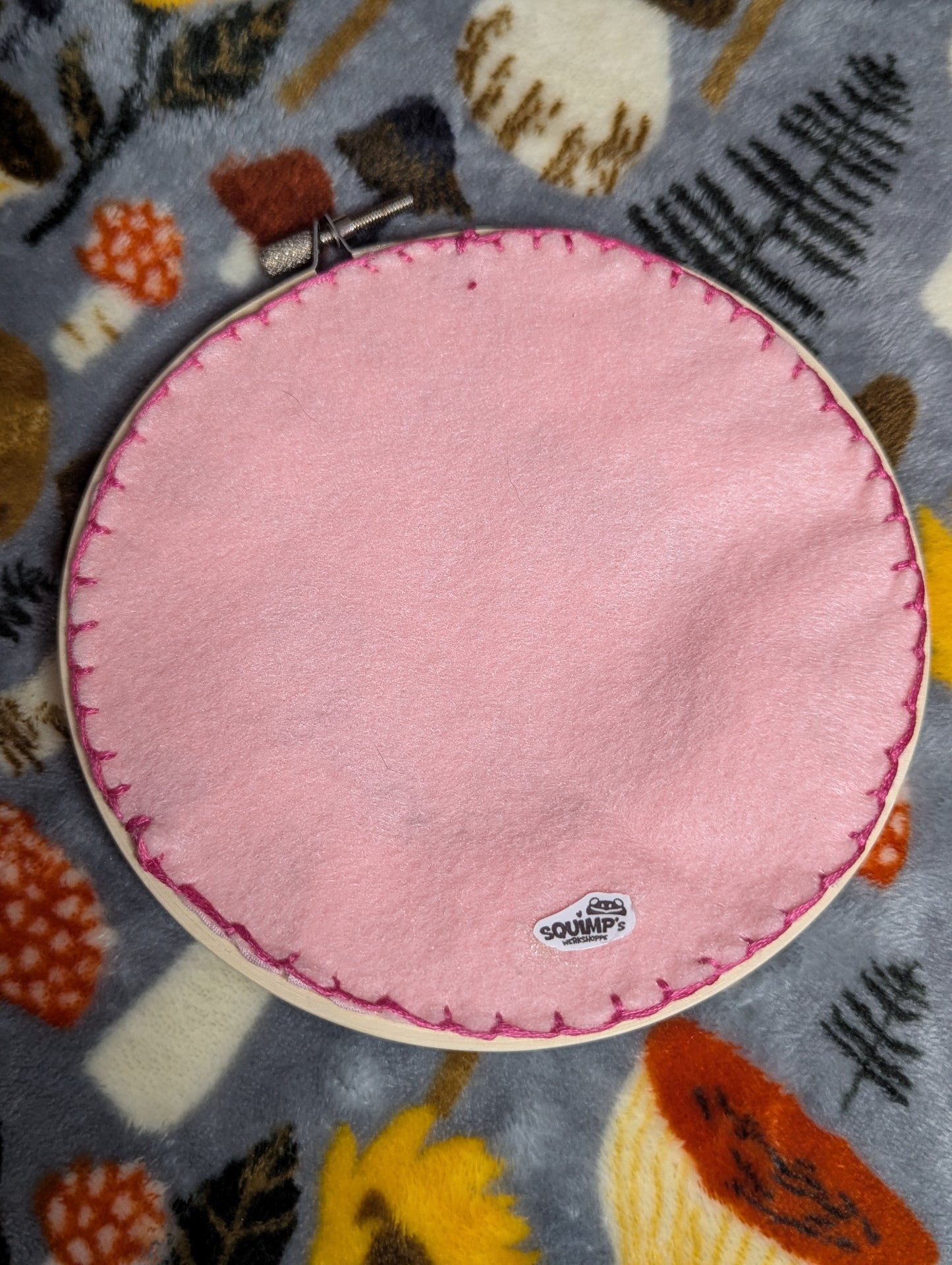 Flying Squirrel Felt Embroidery Hoop