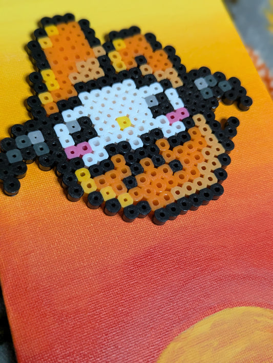 Spooky Hooded Bunny 4x6 Perler Painting