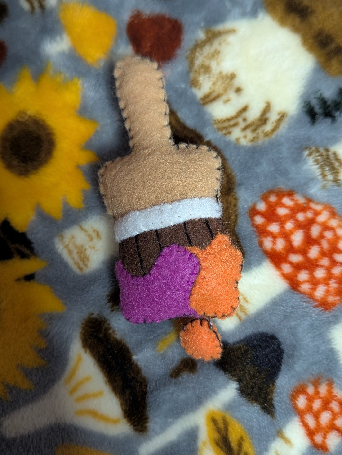 Plush Paintbrush Pins