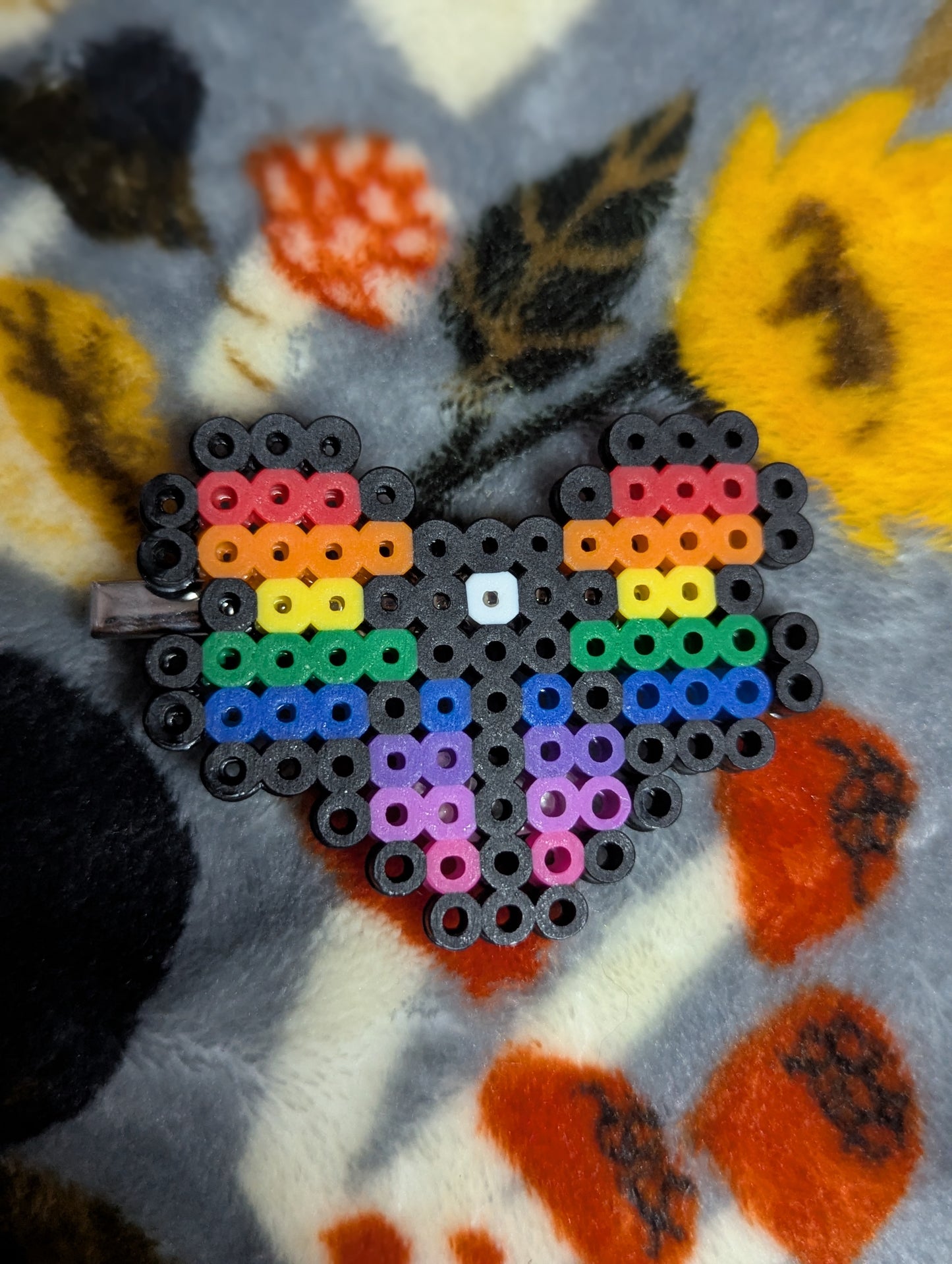 Pride Perler Bow Hair Clips