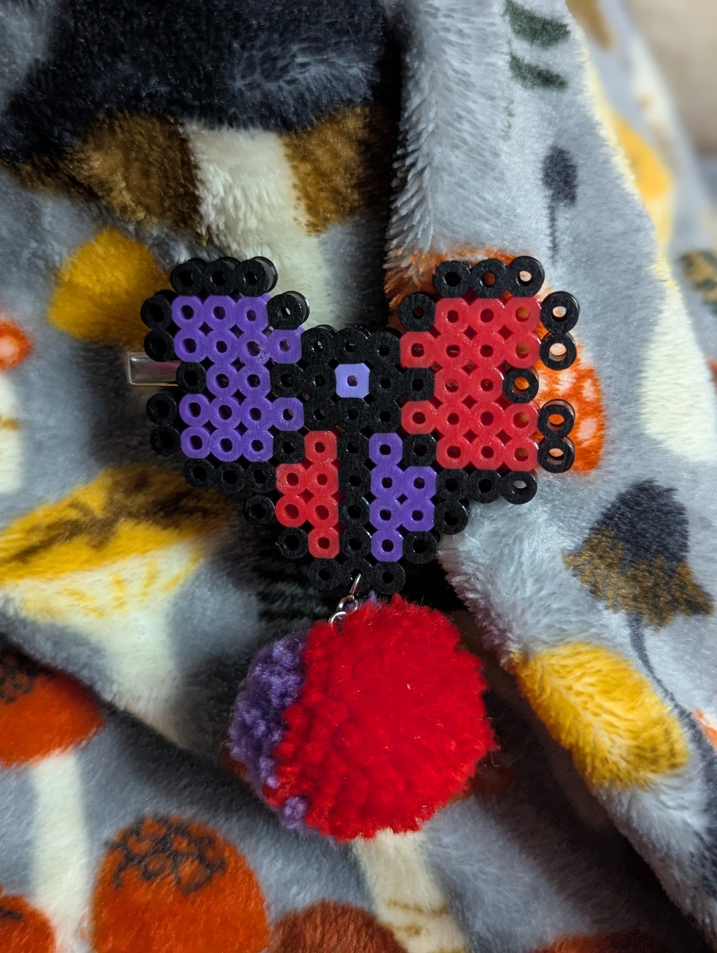 PomPom Bow Hair Clip