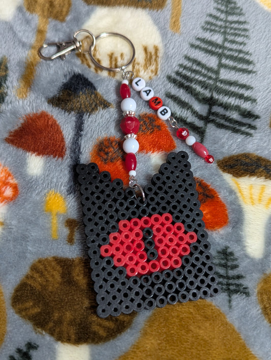 Cult of the Lamb Crown Perler Keychains