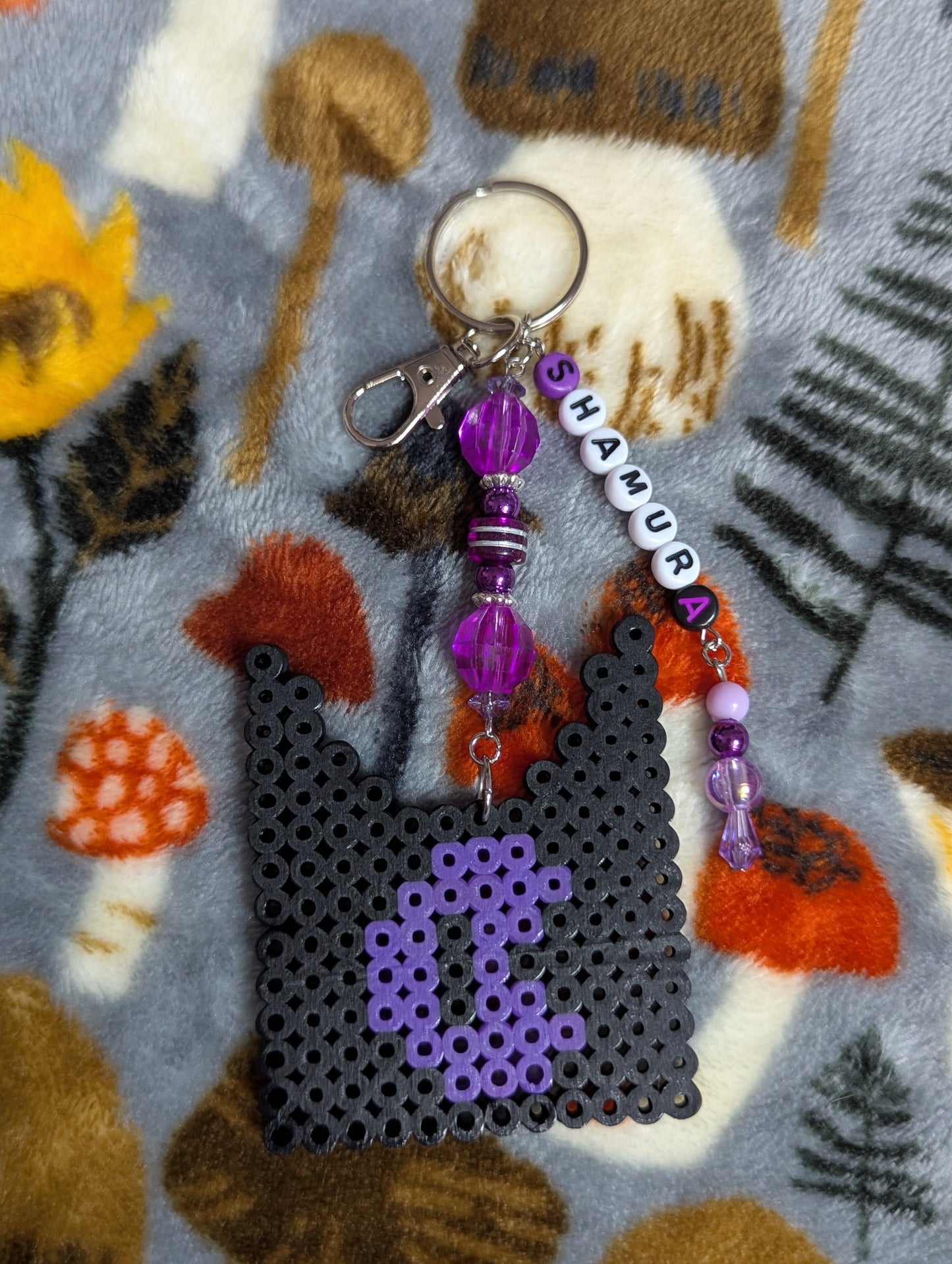 Cult of the Lamb Crown Perler Keychains