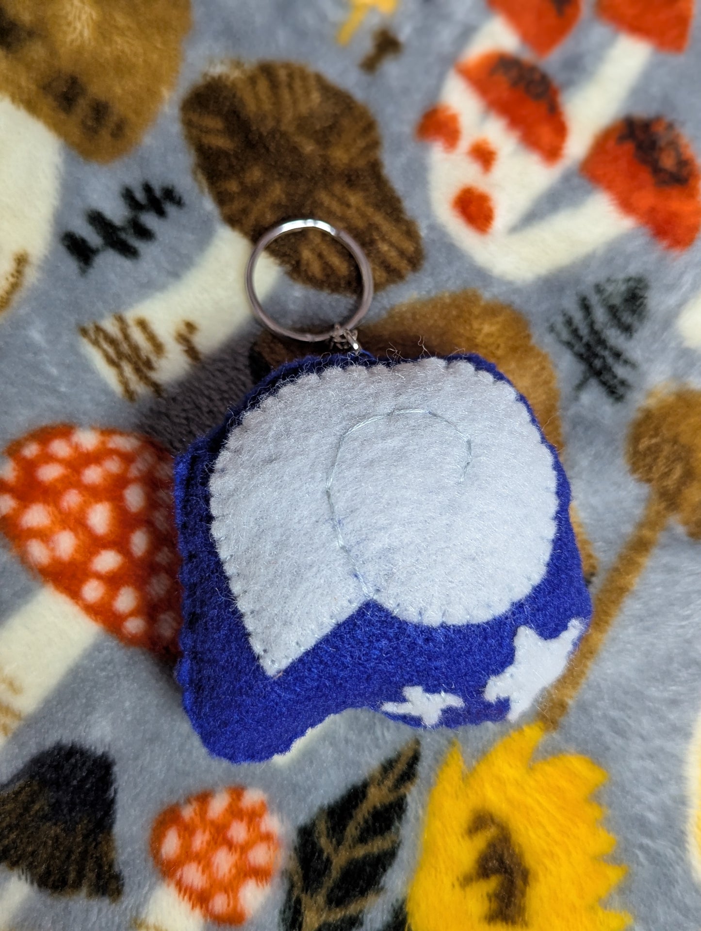 Blue Fossil Keychain
