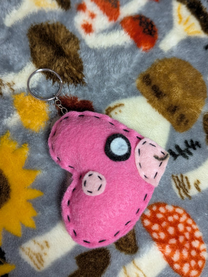 Heart Fish Plush Keychain