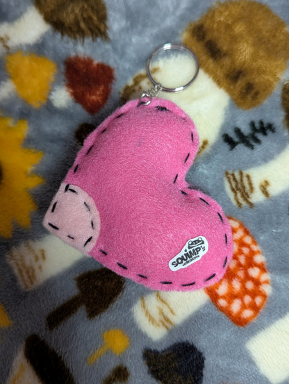 Heart Fish Plush Keychain