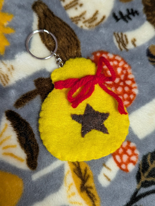 Bell Bag Felt Keychain
