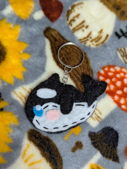 Orca Felt Keychain