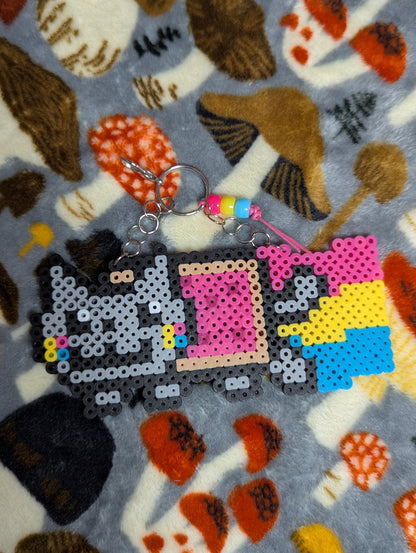 Pan Pride Nyan Cat Keychain