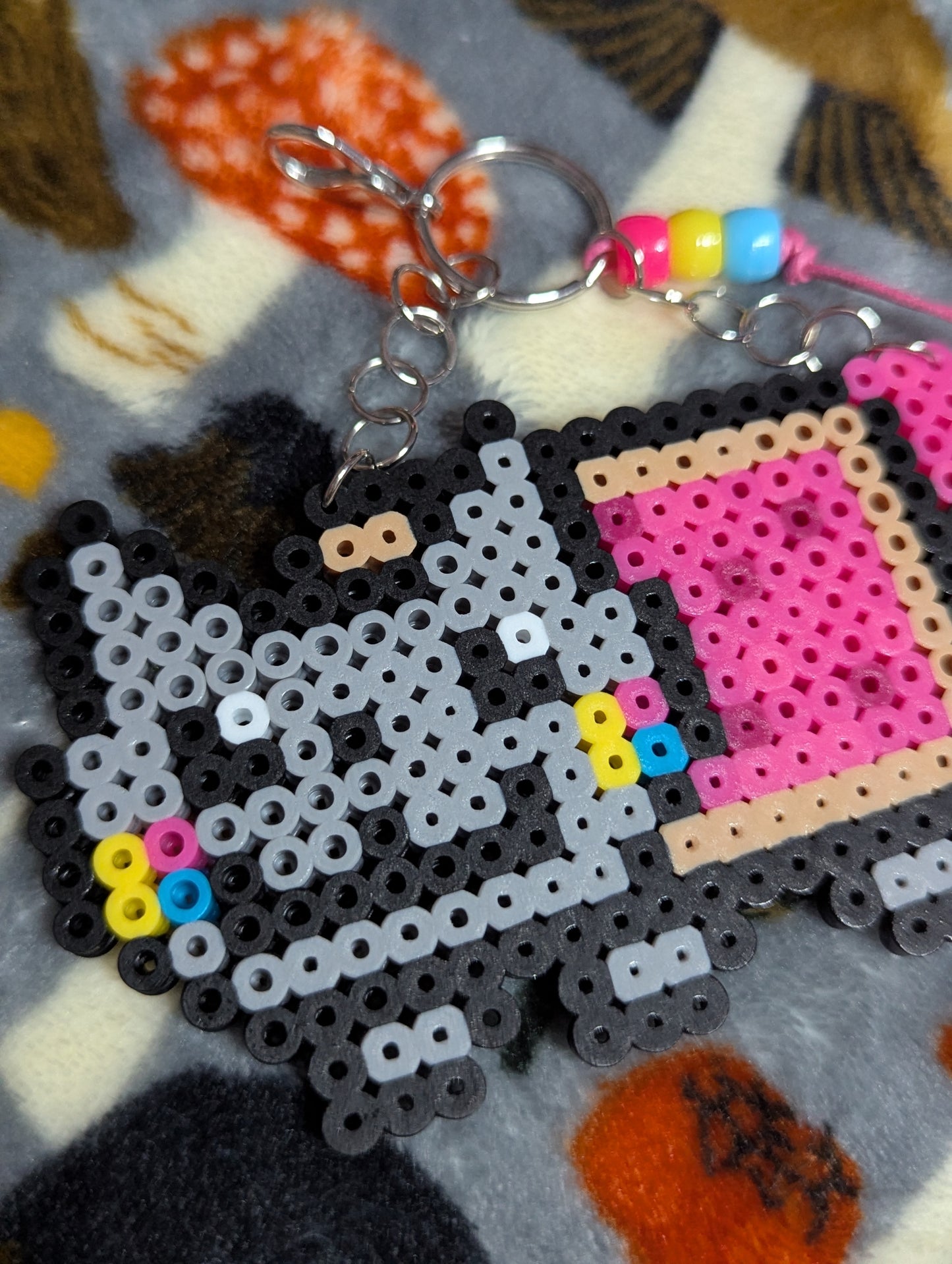 Pan Pride Nyan Cat Keychain