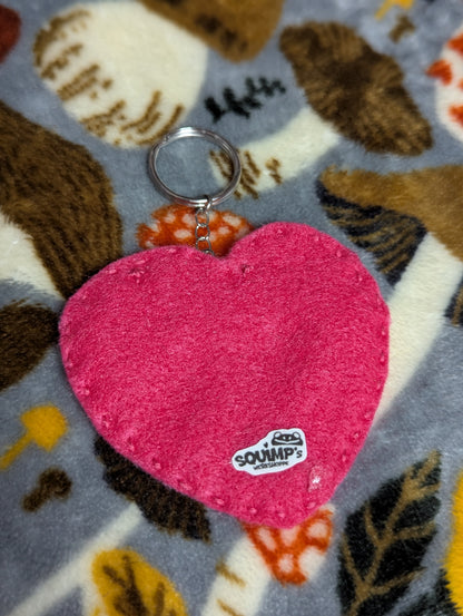 UwU Heart Candy Felt Keychain