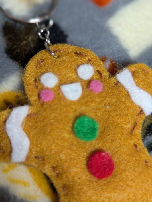 Gingerbread Felt Keychain