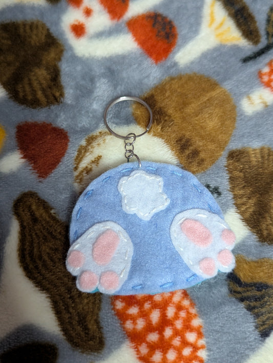 Bunny Butt Felt Keychain