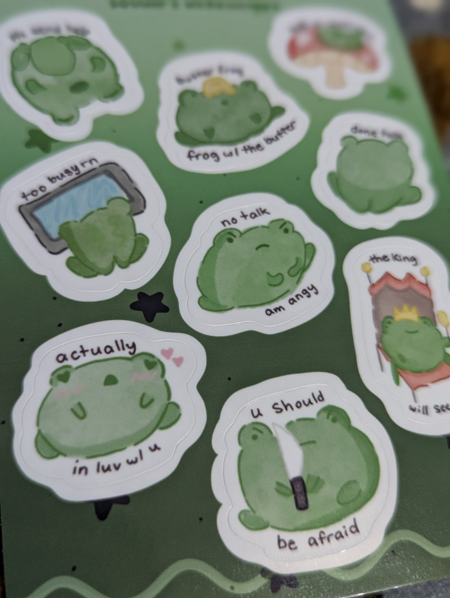 Silly Frogz Sticker Sheet