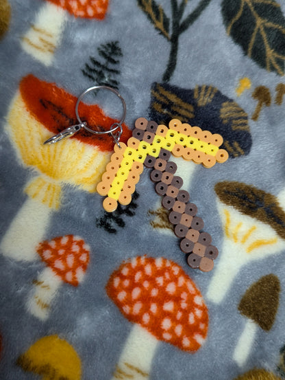 Blocky Pickaxe Keychains