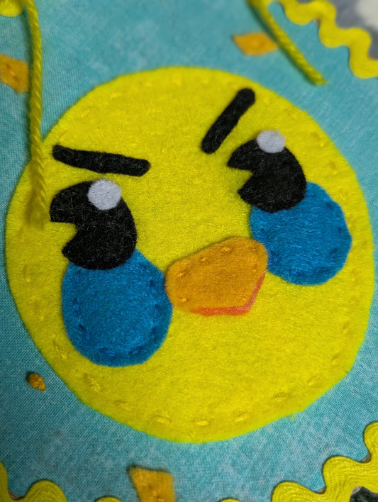 Yellow Birdy Felt Embroidery Hoop