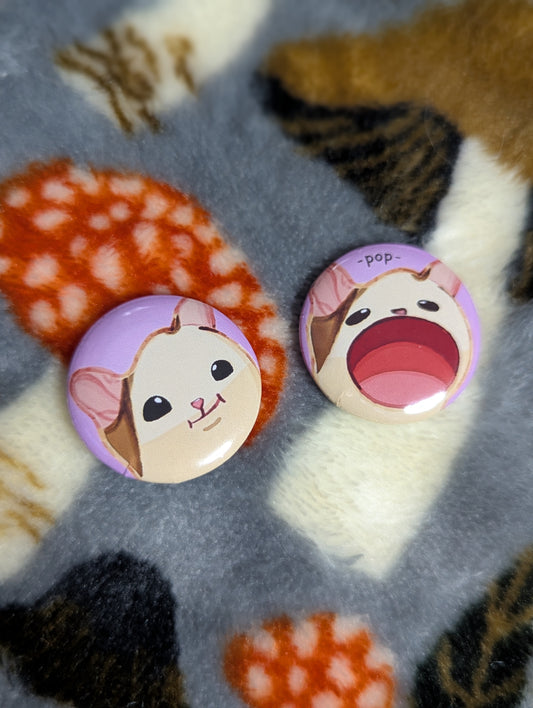 Pop Cat Double Pack Button Pins