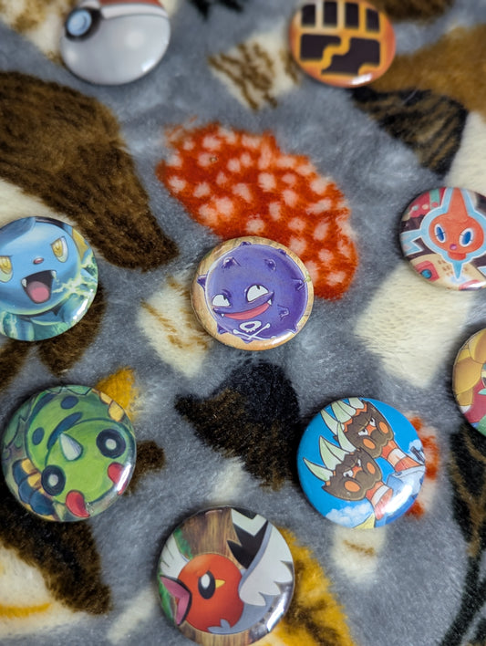 1" Trading Card Button Pins