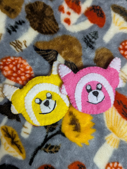 Fluffy Baby Bear Felt Pins