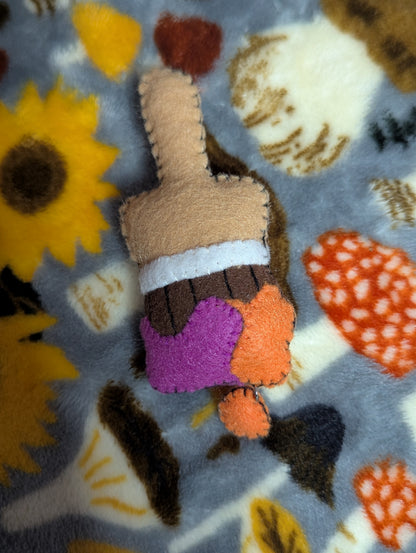 Plush Paintbrush Pins
