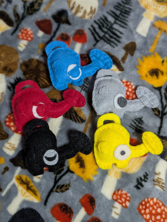 Plush Elephant Watering Can Pins