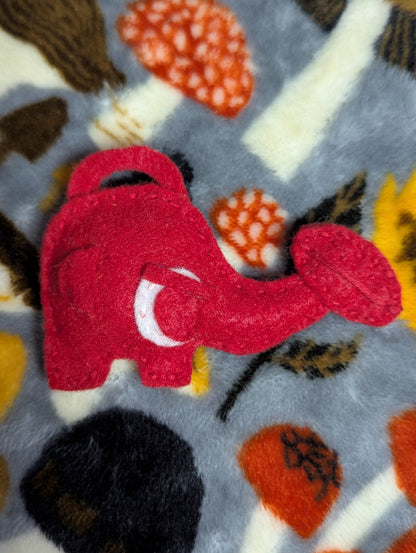Plush Elephant Watering Can Pins