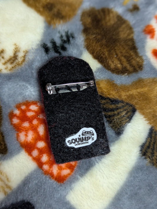 Flat Felt Red Paw Pin