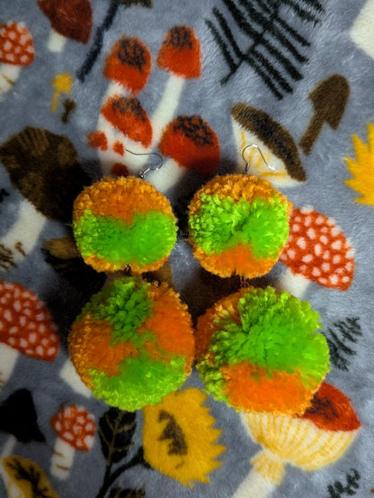 Pom Pom Dangle Earrings