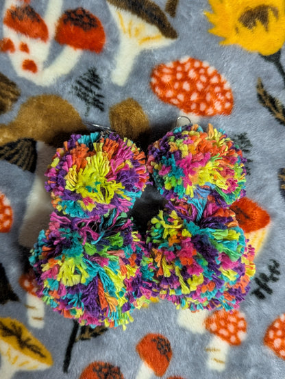 Pom Pom Dangle Earrings