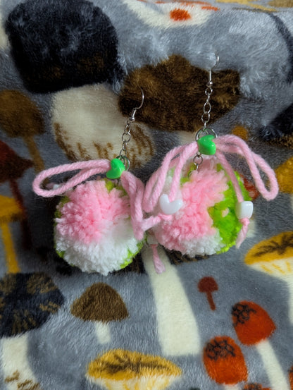Pom Pom Dangle Earrings