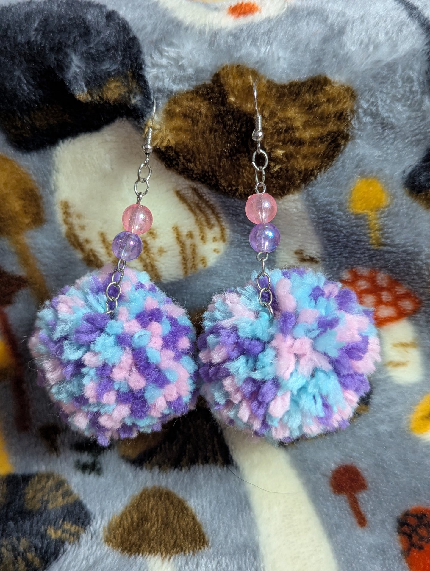Pom Pom Dangle Earrings