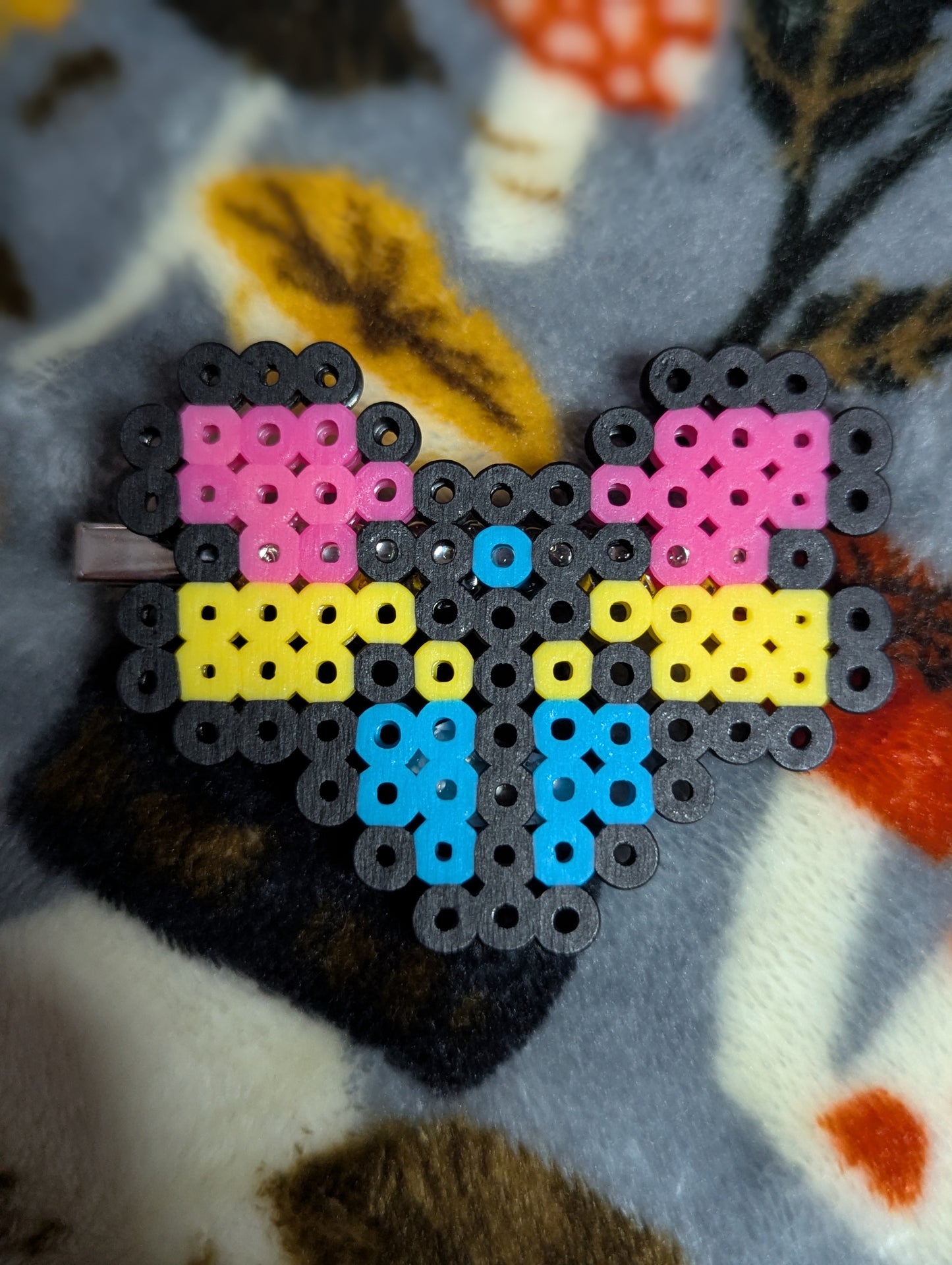 Pride Perler Bow Hair Clips