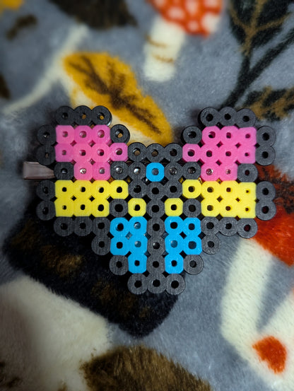 Pride Perler Bow Hair Clips