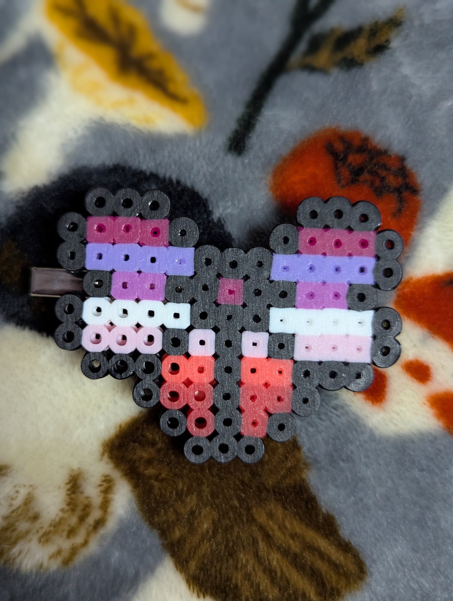 Pride Perler Bow Hair Clips