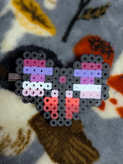 Pride Perler Bow Hair Clips