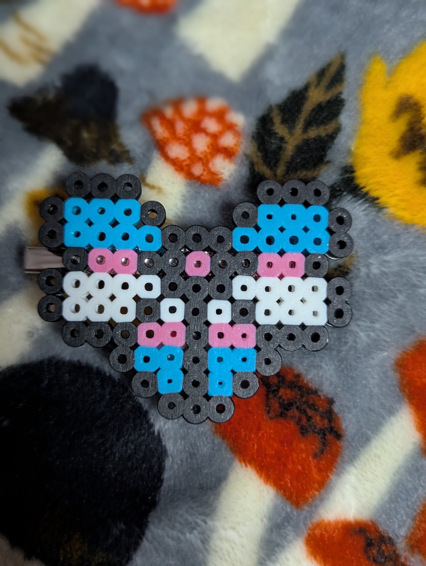 Pride Perler Bow Hair Clips