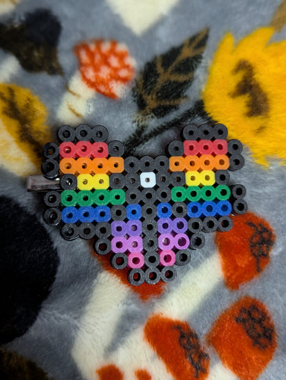 Pride Perler Bow Hair Clips