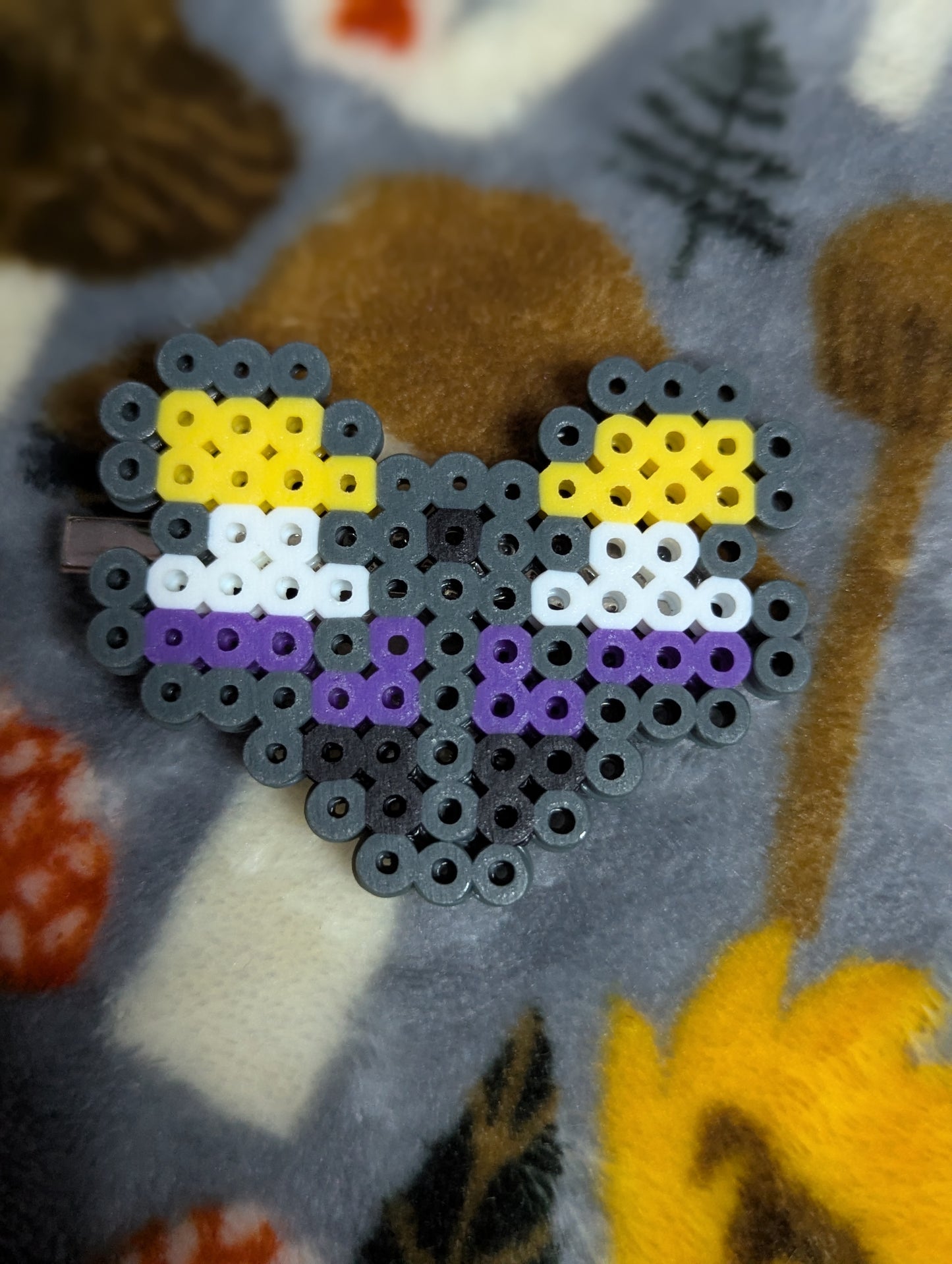 Pride Perler Bow Hair Clips