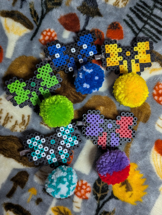 PomPom Bow Hair Clip