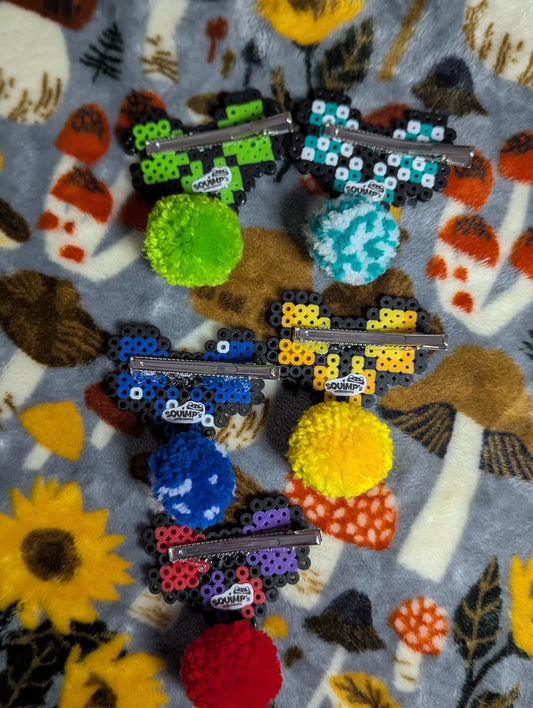 PomPom Bow Hair Clip