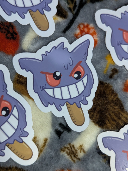 Derpy Purple Ghost Pop Sticker