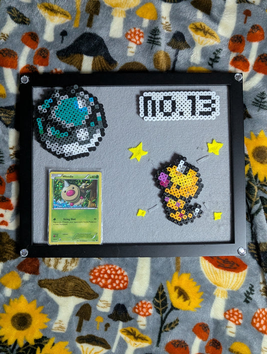 Shiny Caterpillar Perler Photo Frame