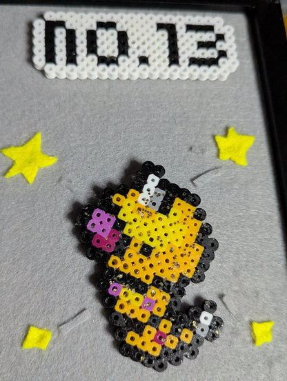 Shiny Caterpillar Perler Photo Frame
