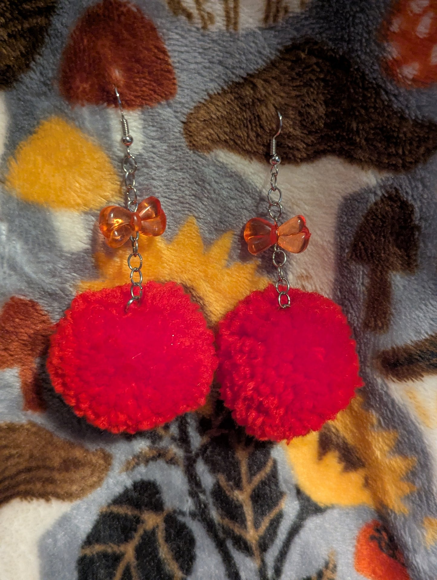 Pom Pom Dangle Earrings