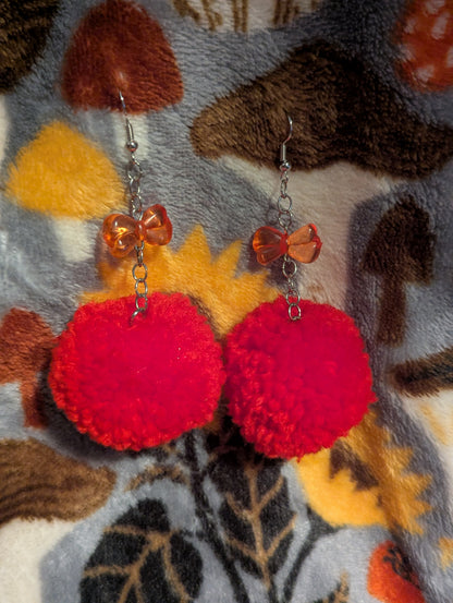 Pom Pom Dangle Earrings