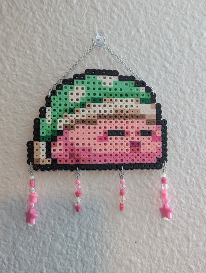 Sleeping Pink Puff Wall Hanger