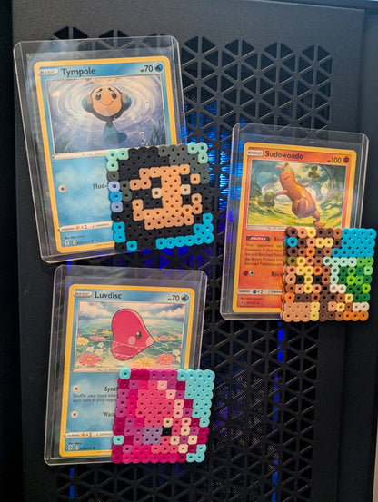 Trading Card Nonogram Perler Magnets